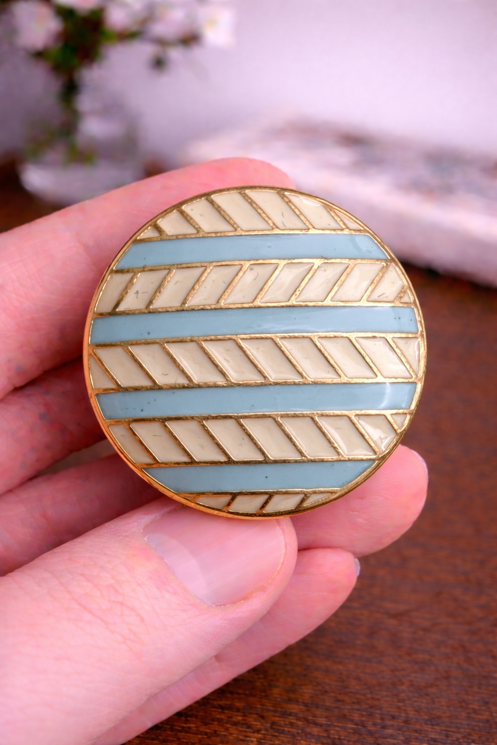 Powder Blue Regent Bandhgala Button
