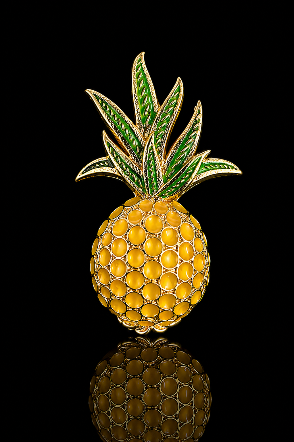 Golden Pineapple Brooch Pin