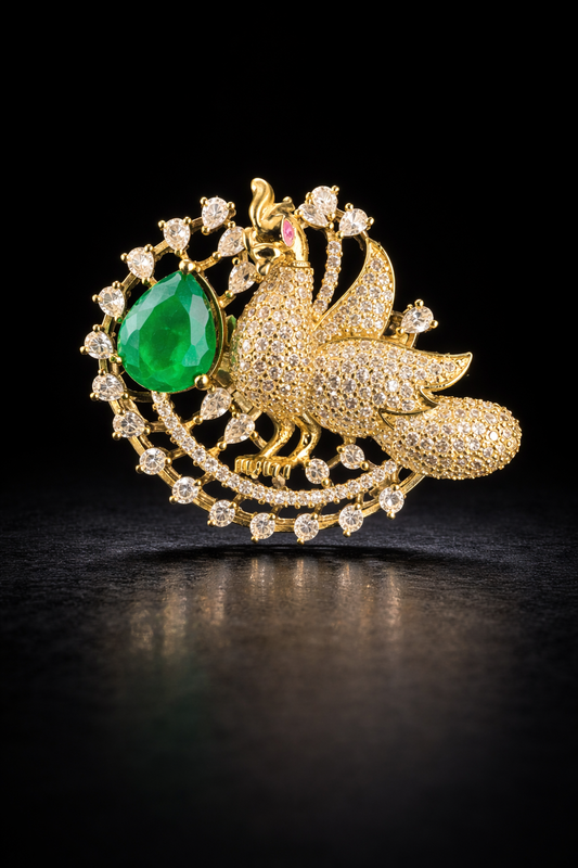 Royal Mayur Crest Brooch