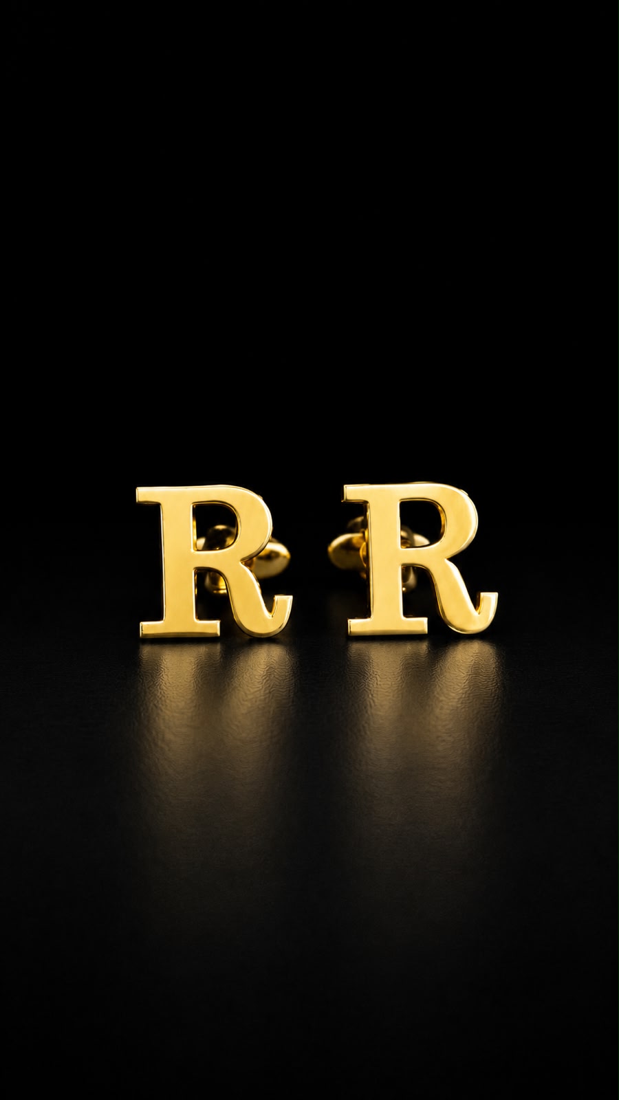 Rajputana Initial "R" Gold Cufflinks