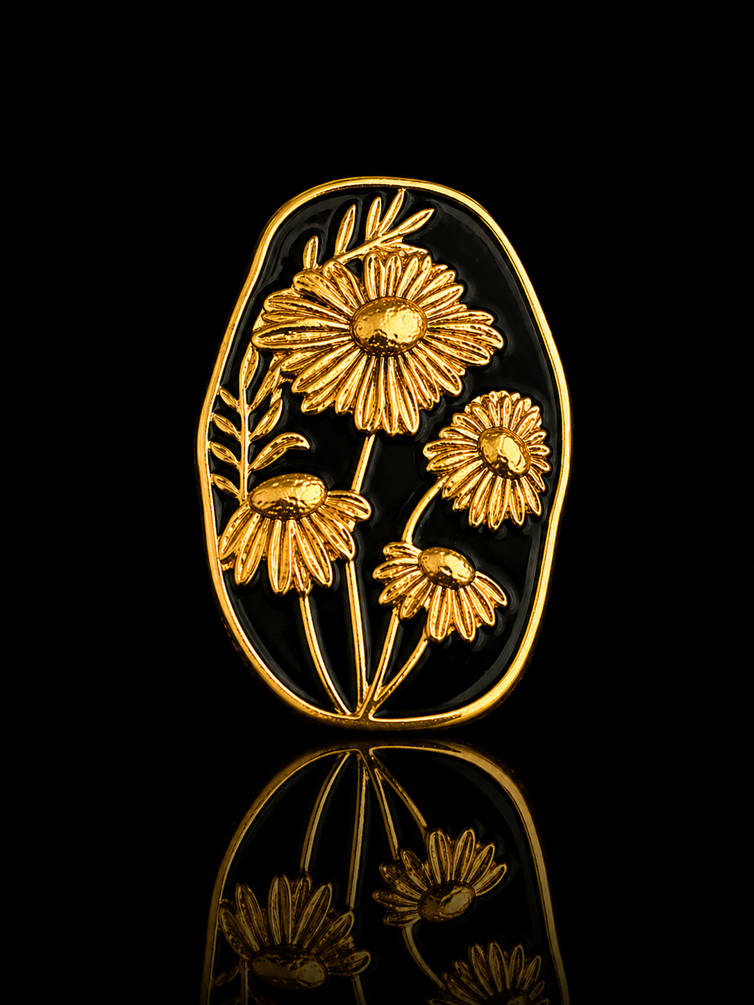 Golden Bloom Meadow Brooch