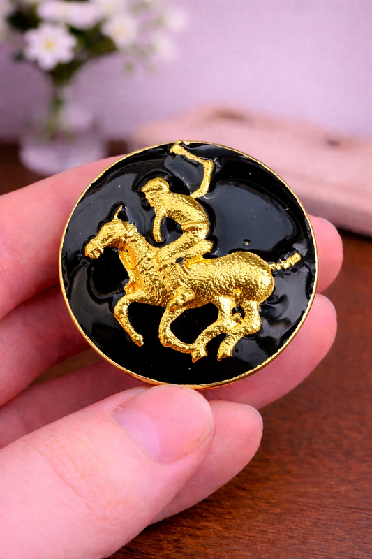Royal Polo Crest Bandhgala Button