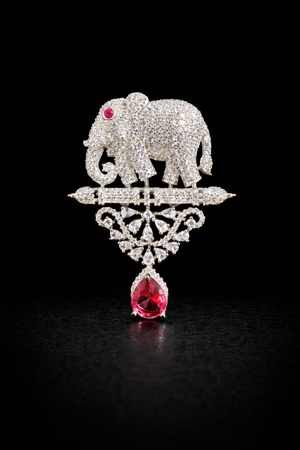 Royal Elephant Charm Magnet Brooch
