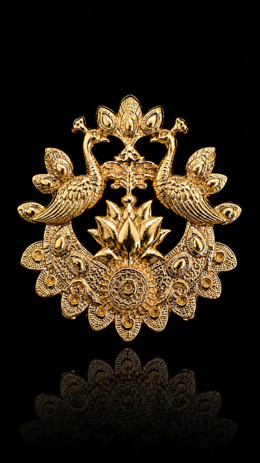 Lotus & Royal Peacock Heritage Lapel Pin