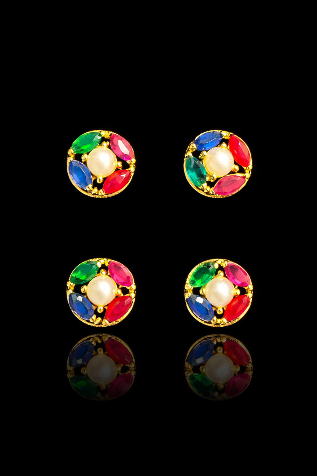 Navratna Pearl Orbit Kurta Button