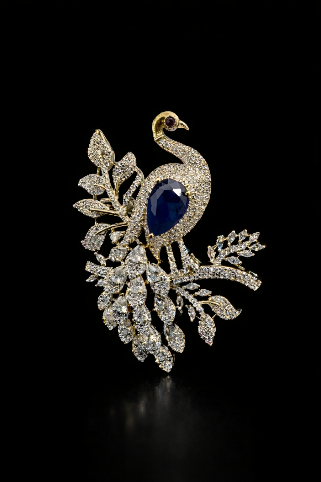 Royal Peacock Crest Brooch