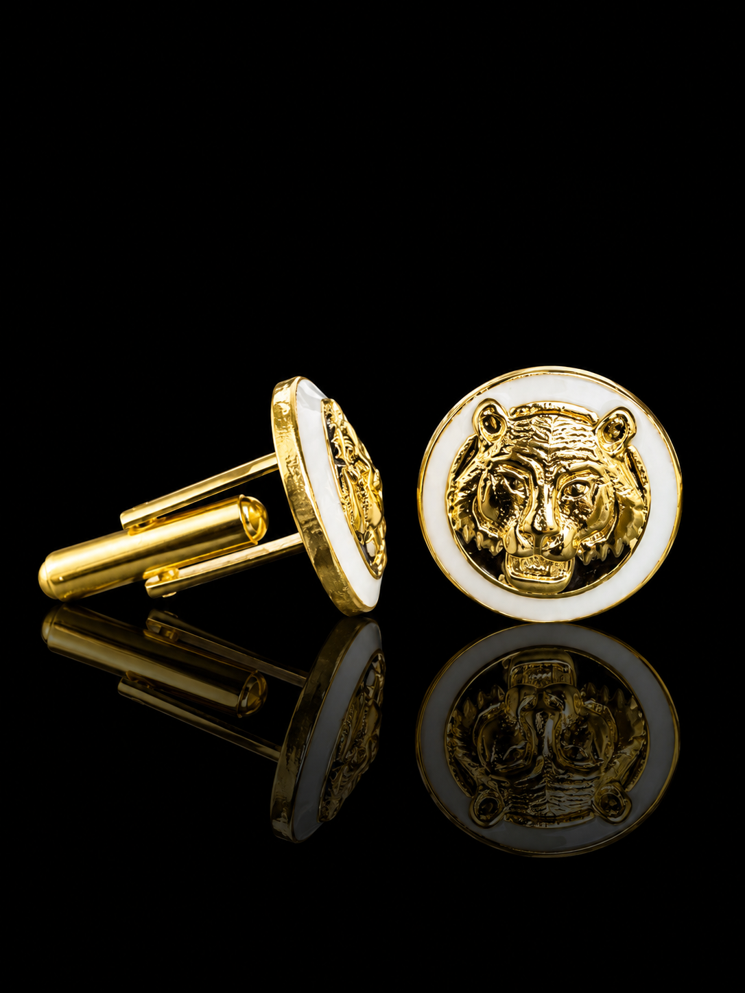 Royal Tiger Gold Cufflinks