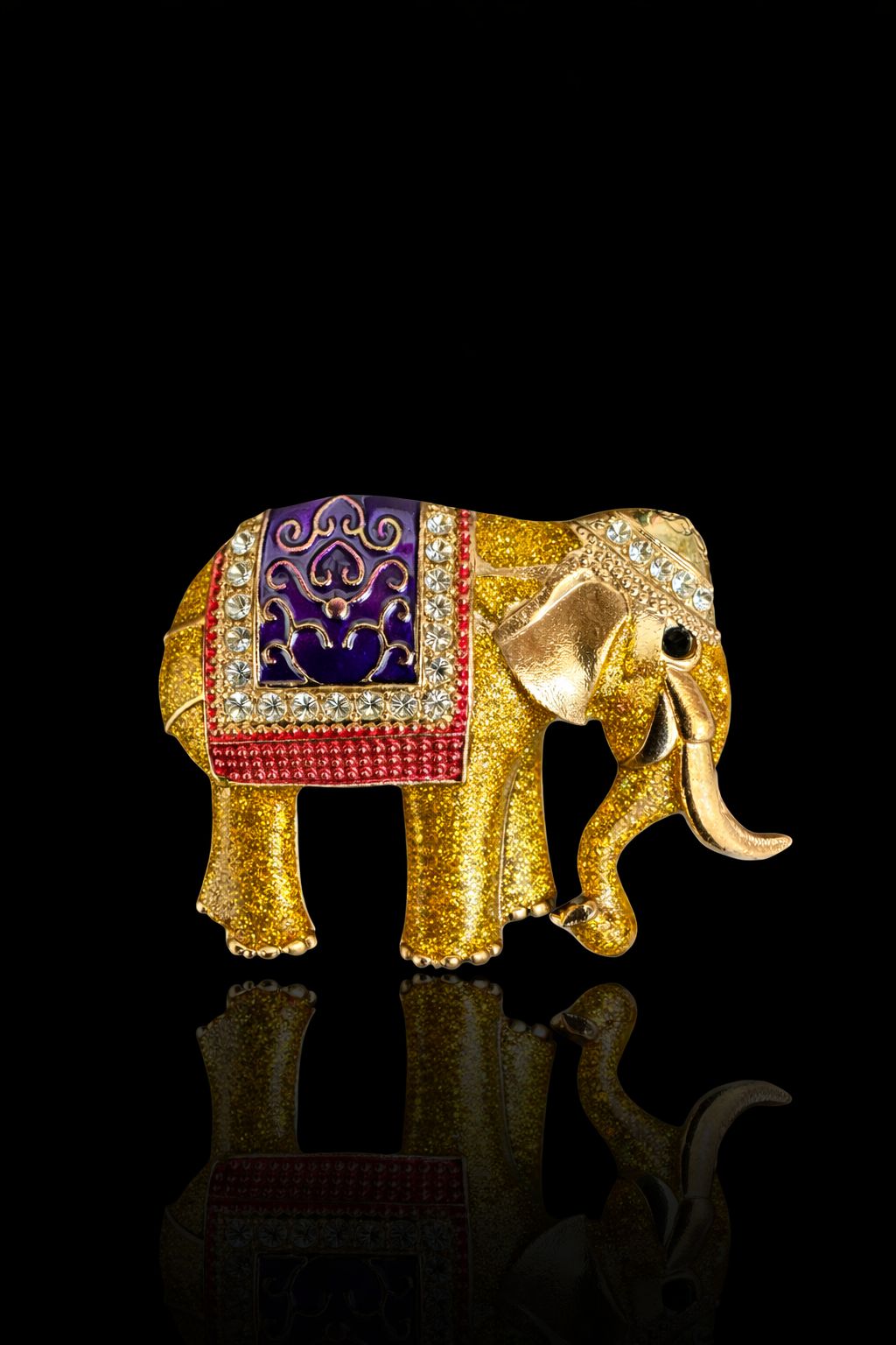 Regal Caravan Elephant Brooch