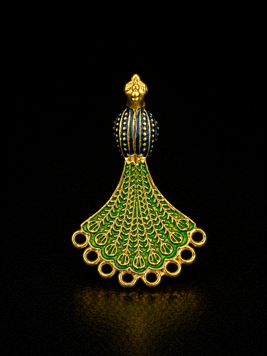Royal Peacock Feather Lapel Pin