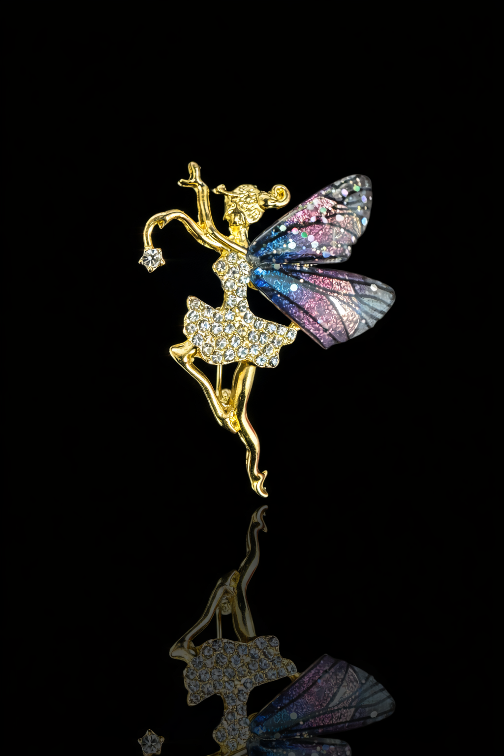 Enchanted Fairy Crystal Brooch