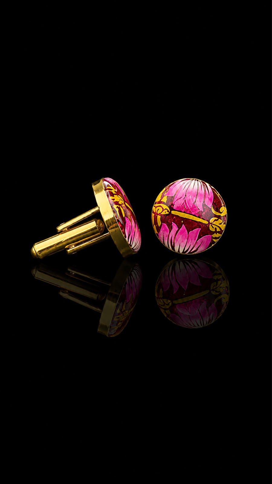 Kamal Vana Hand-Painted Enamel Cufflinks