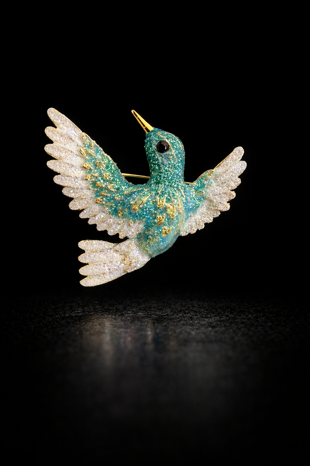 Iridescent Hummingbird Brooch