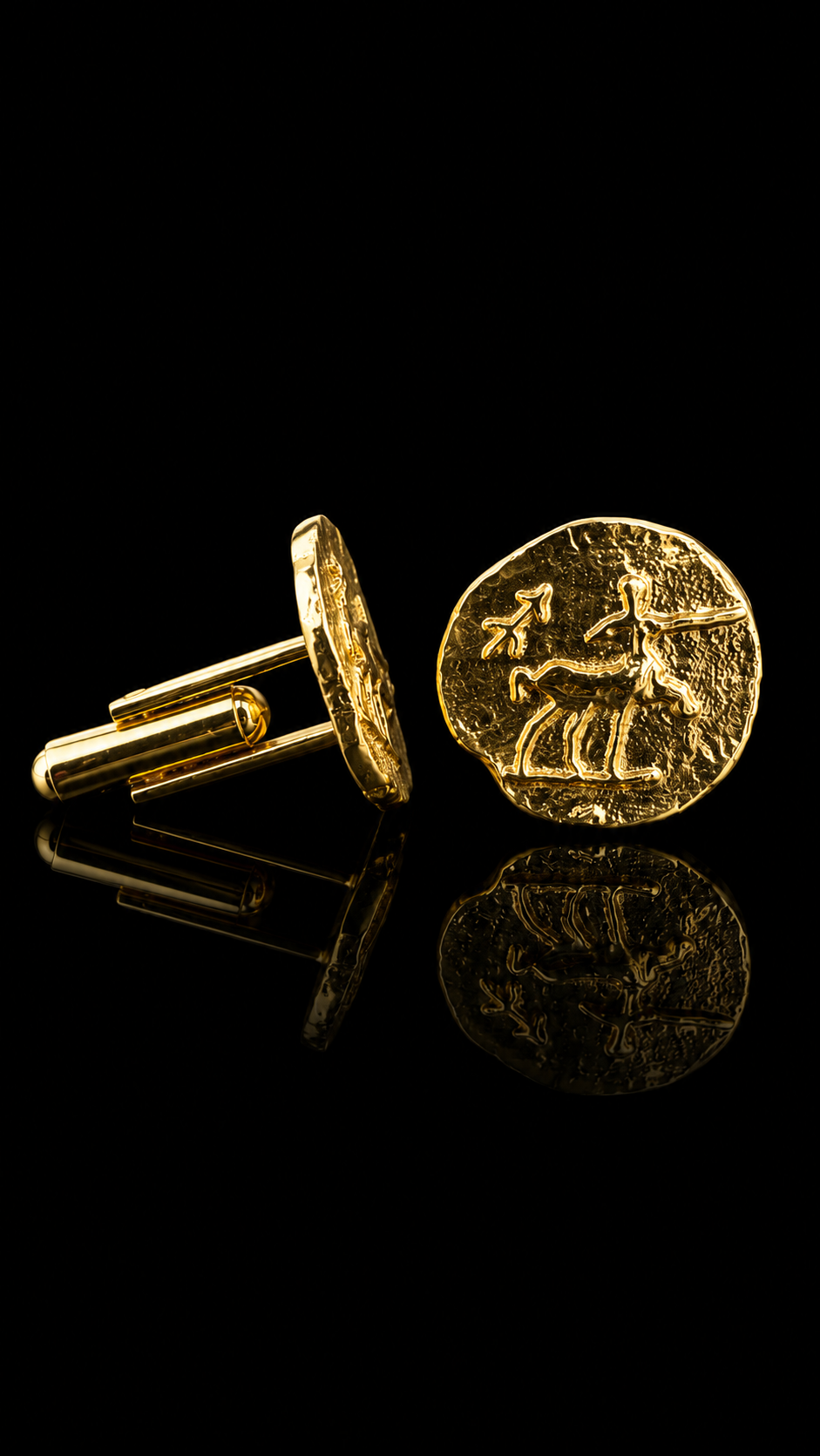 Royal Blue & Gold Heritage Art Cufflinks