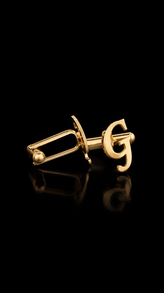 Rajputana Initial "g" Gold Cufflinks