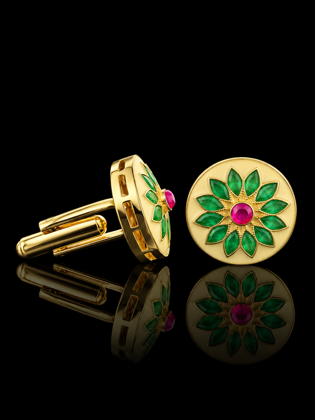 Emerald Blossom Royal Cufflinks