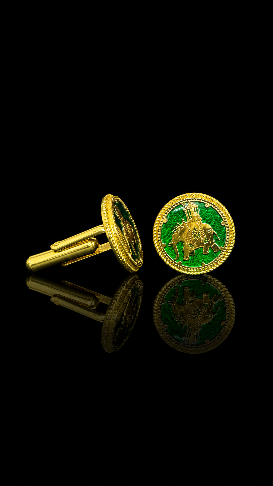 Royal Elephant Tewa Art Heritage Cufflinks