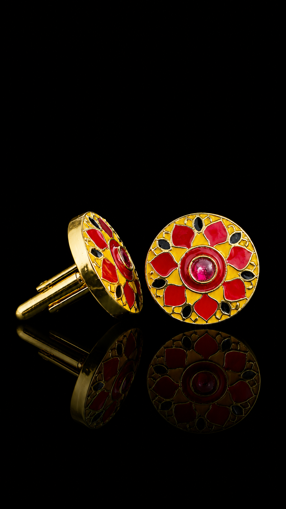 Royal Floral Brass Cufflinks