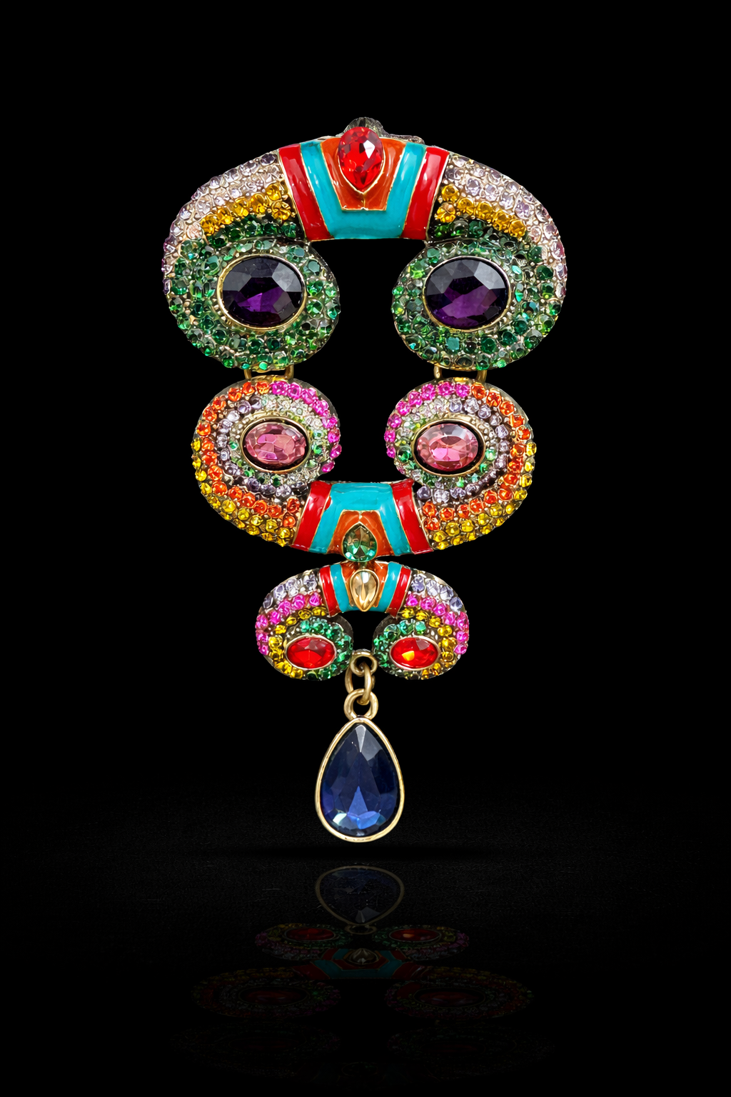 Serpentine Royale Drop Brooch