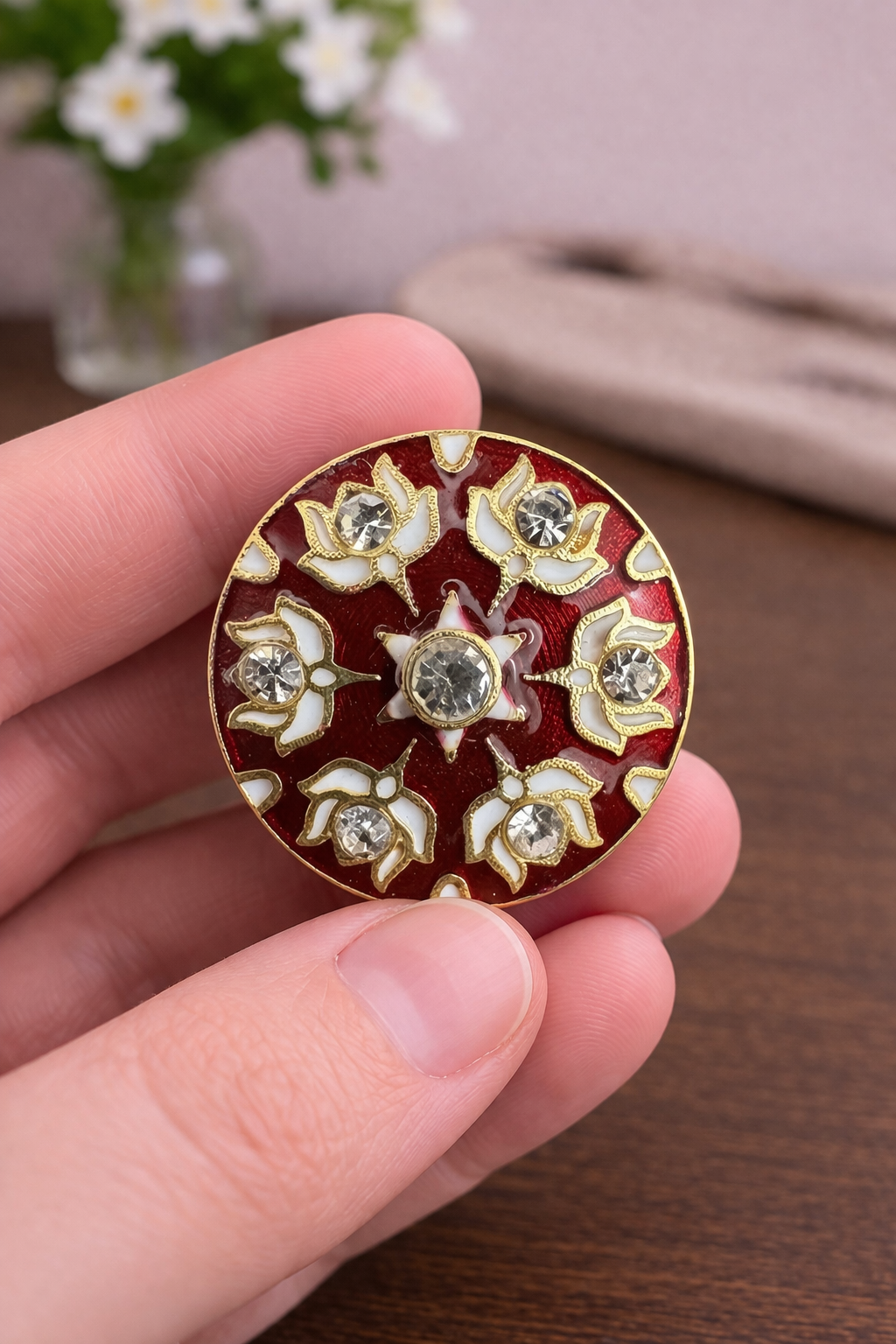 Noir Gulnaar Bandhgala Button