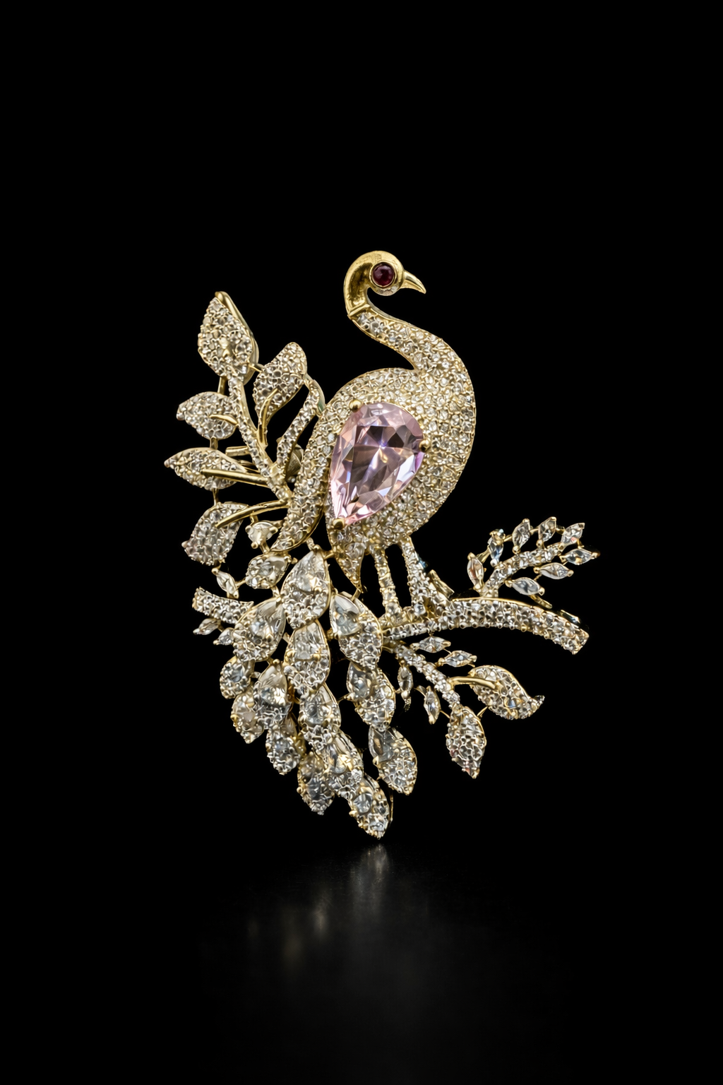 Royal Peacock Crest Brooch