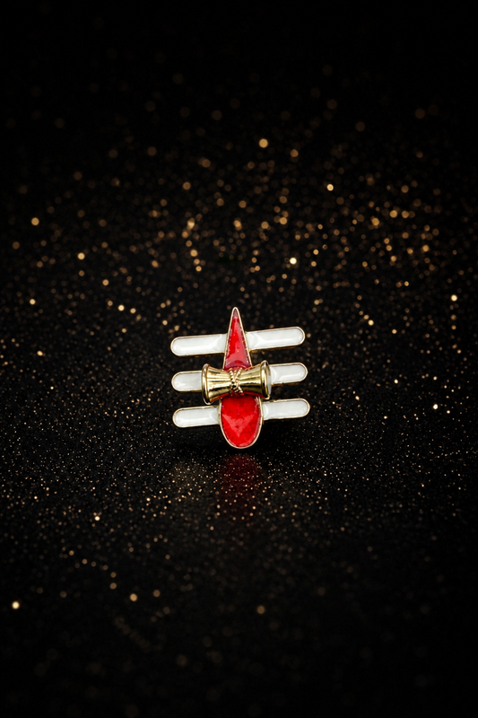 Mahakal Tilak Damru Brooch