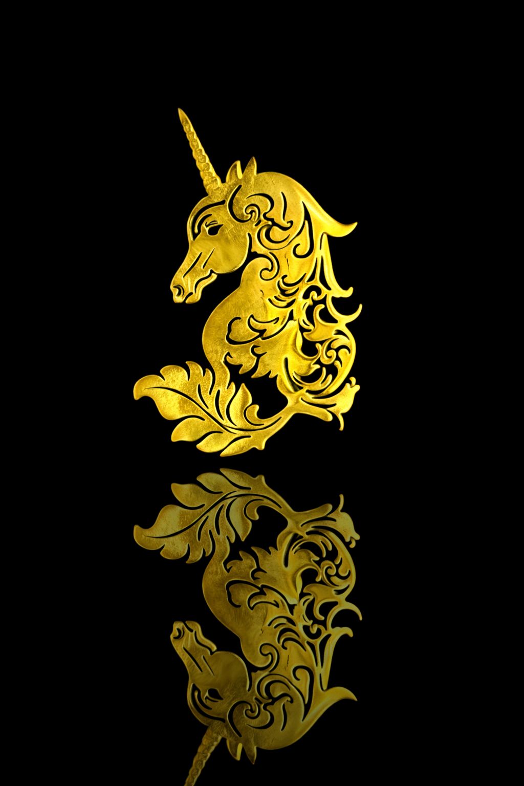 Mystic Unicorn Crest Brooch
