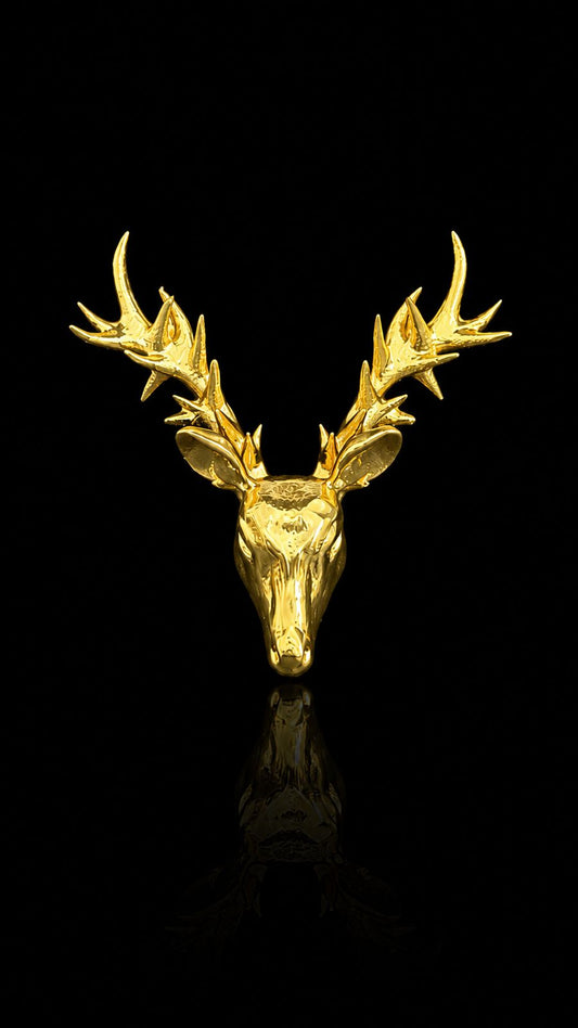 Regal Stag Antler Lapel Pin