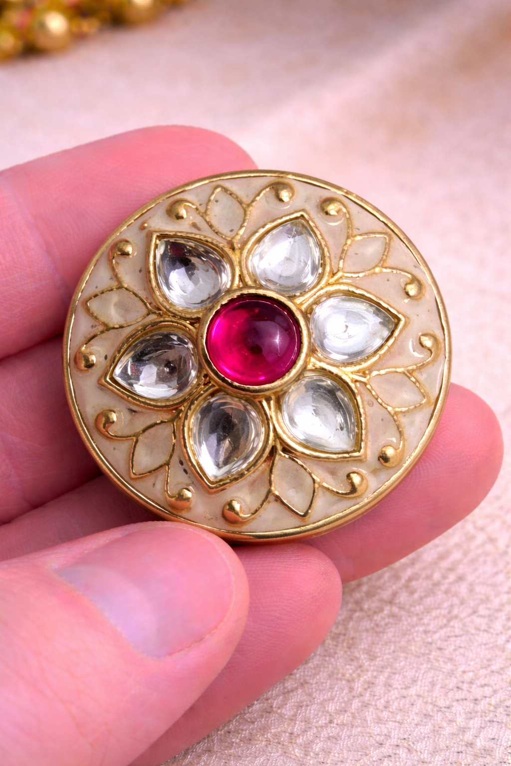 Zamrud Pushp Bandhgala Button