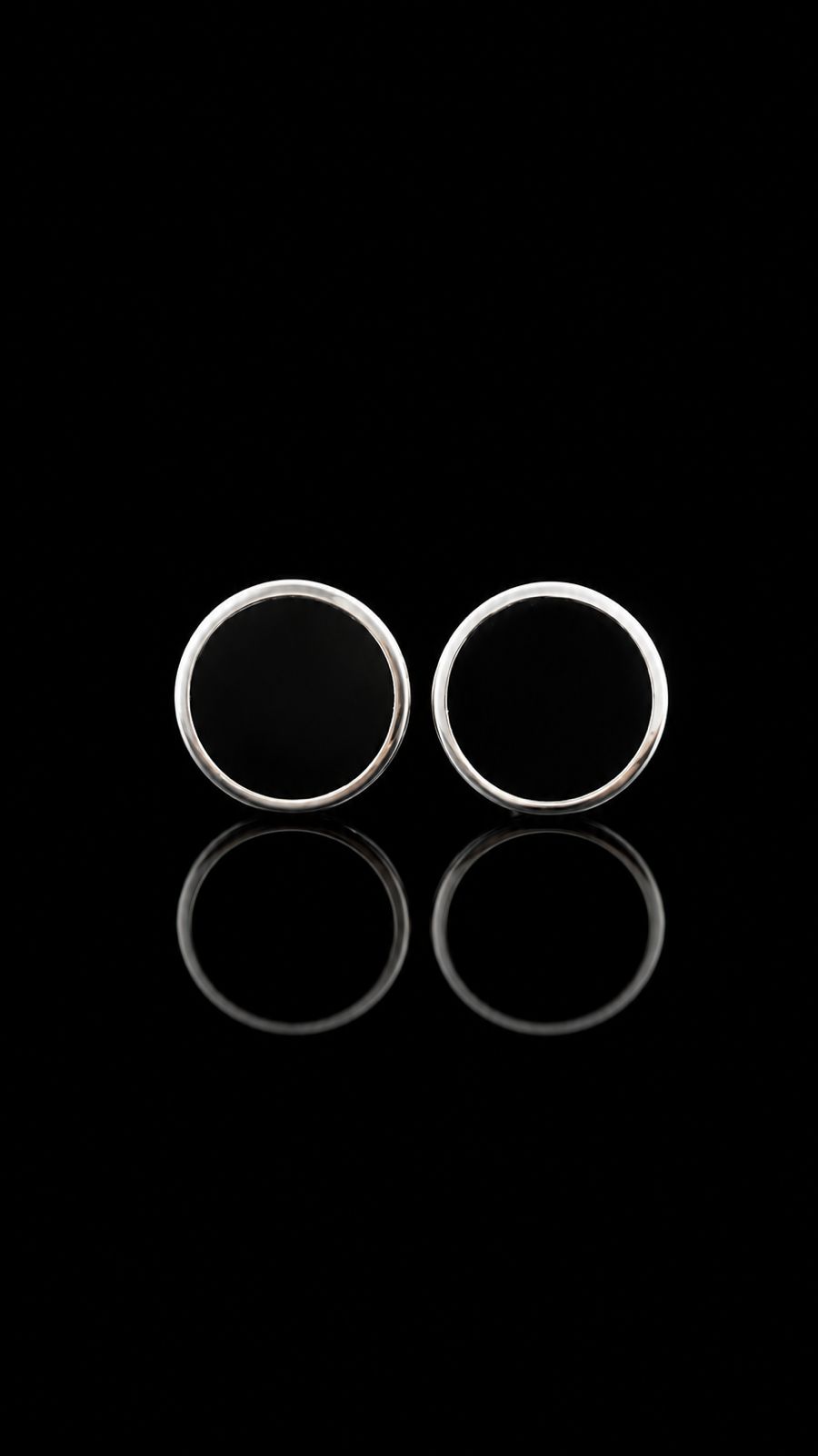 Midnight Crest Round Cufflinks