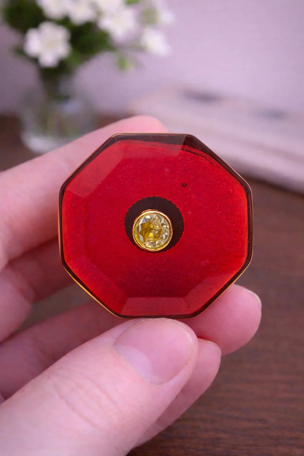 Onyx Crest Bandhgala Button
