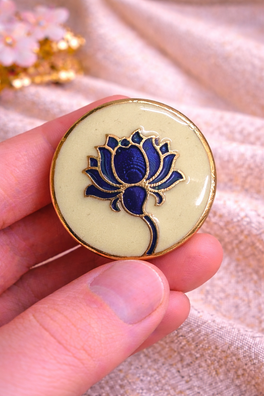 Lotus Emblem Bandhgala Button