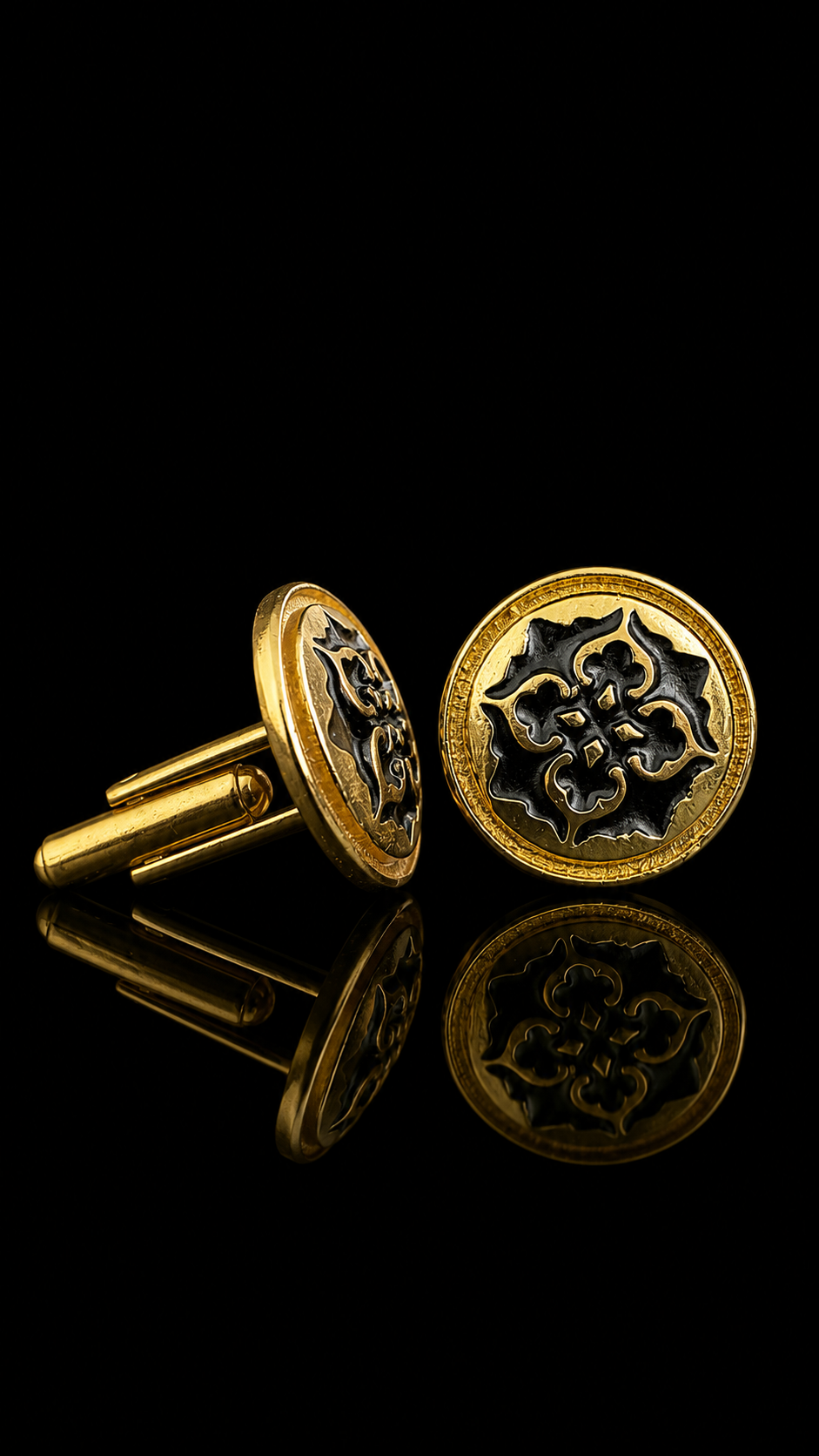 Royal Black Enamel Cufflinks
