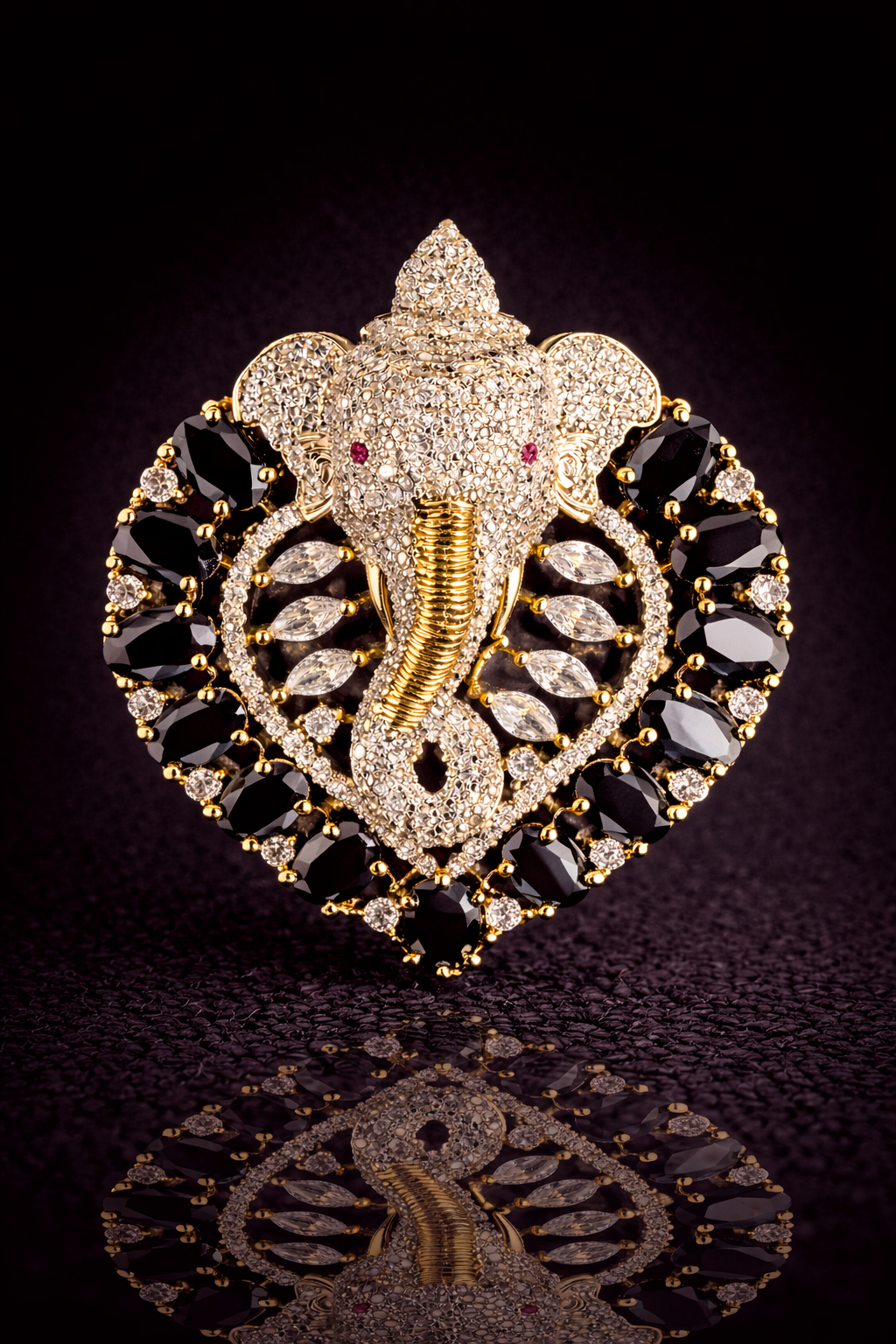 Ganesha Crest Magnet Brooch