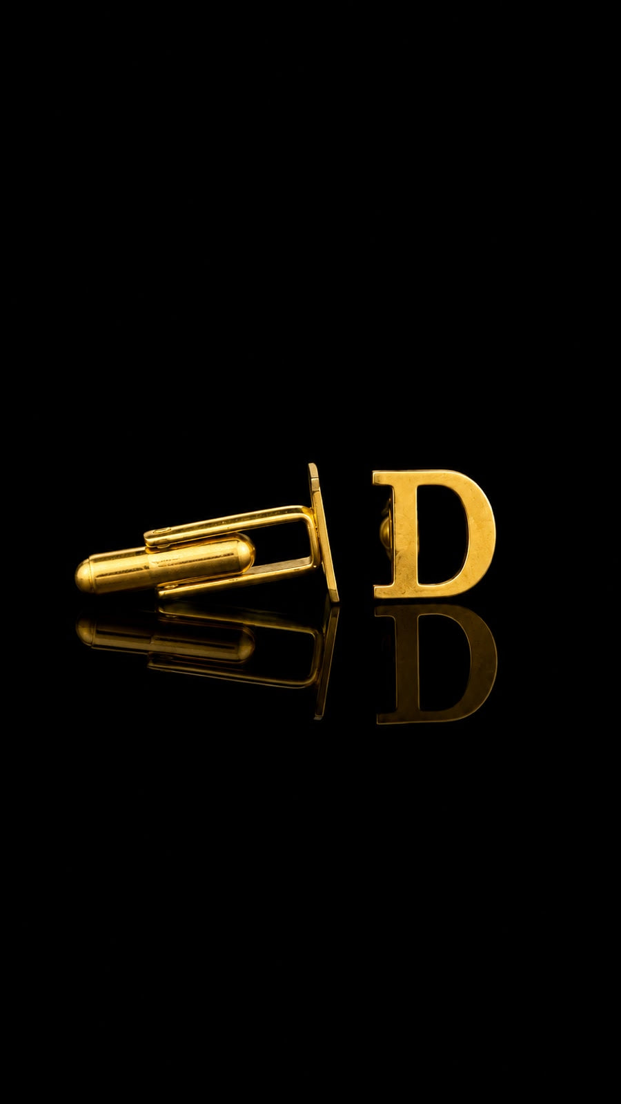 Rajputana Initial"D"Gold Cufflinks