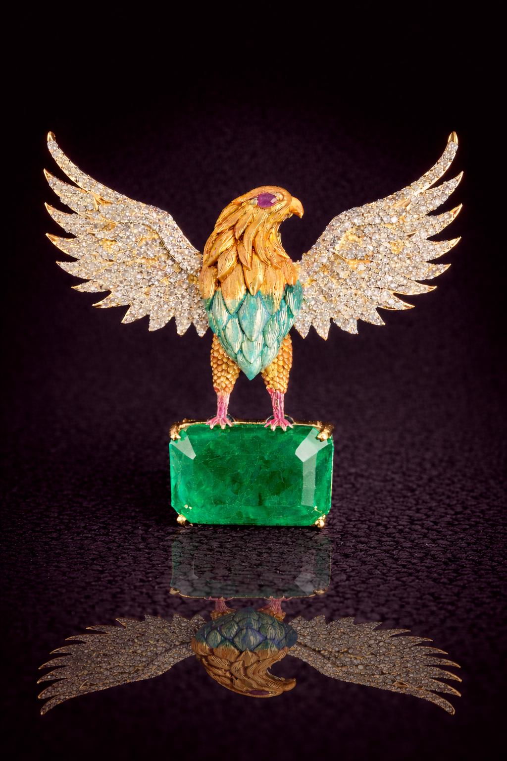 Imperial Eagle Crest Brooch