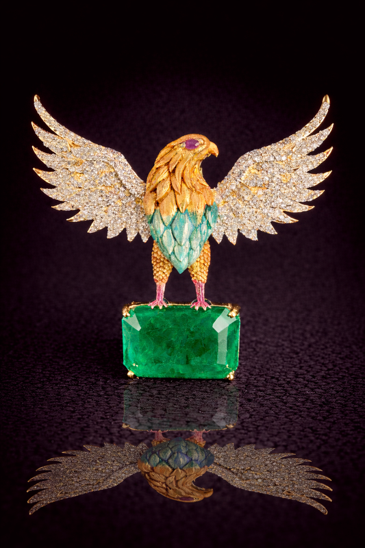 Imperial Eagle Crest Brooch
