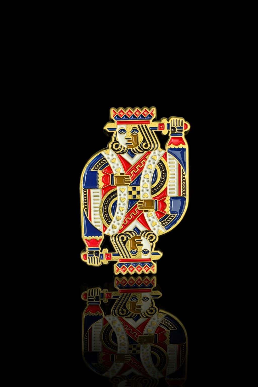 Royal Card King Brooch