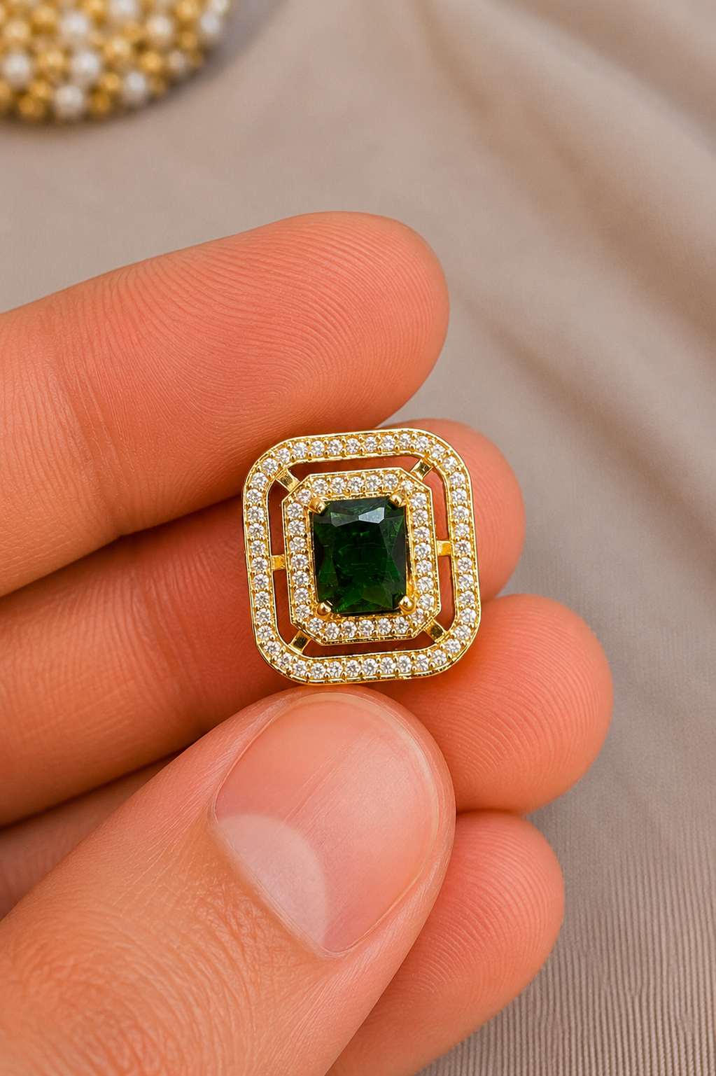Emerald Royale Bandhgala Button