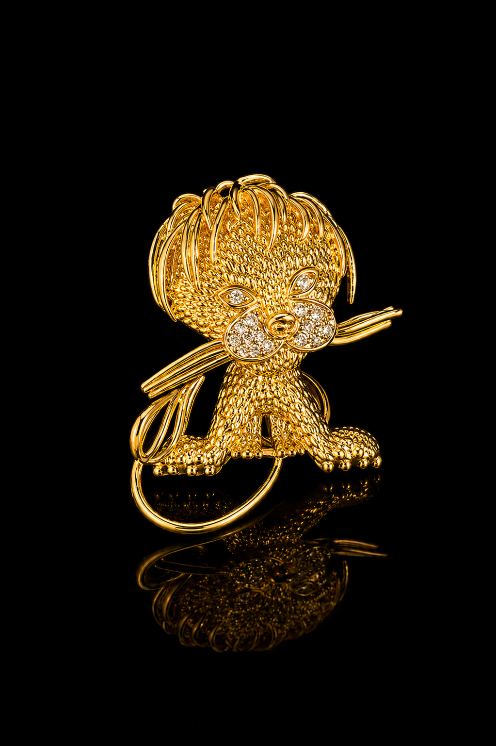 Golden Kitty Lapel Pin
