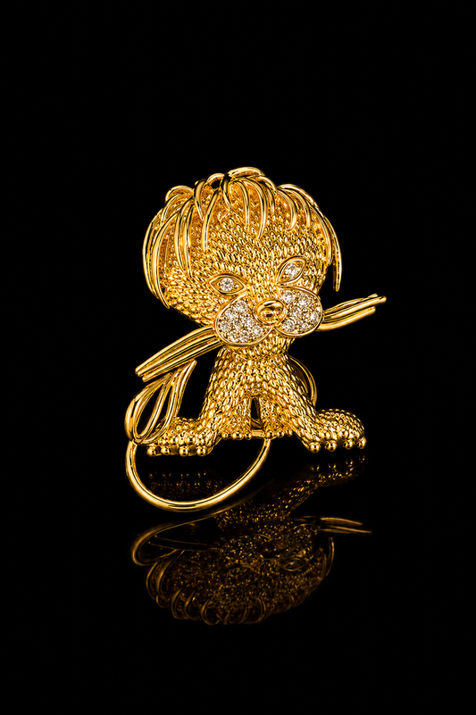 Golden Kitty Lapel Pin