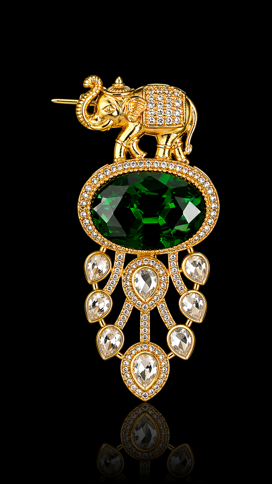 Royal Gajratna Statement Brooch