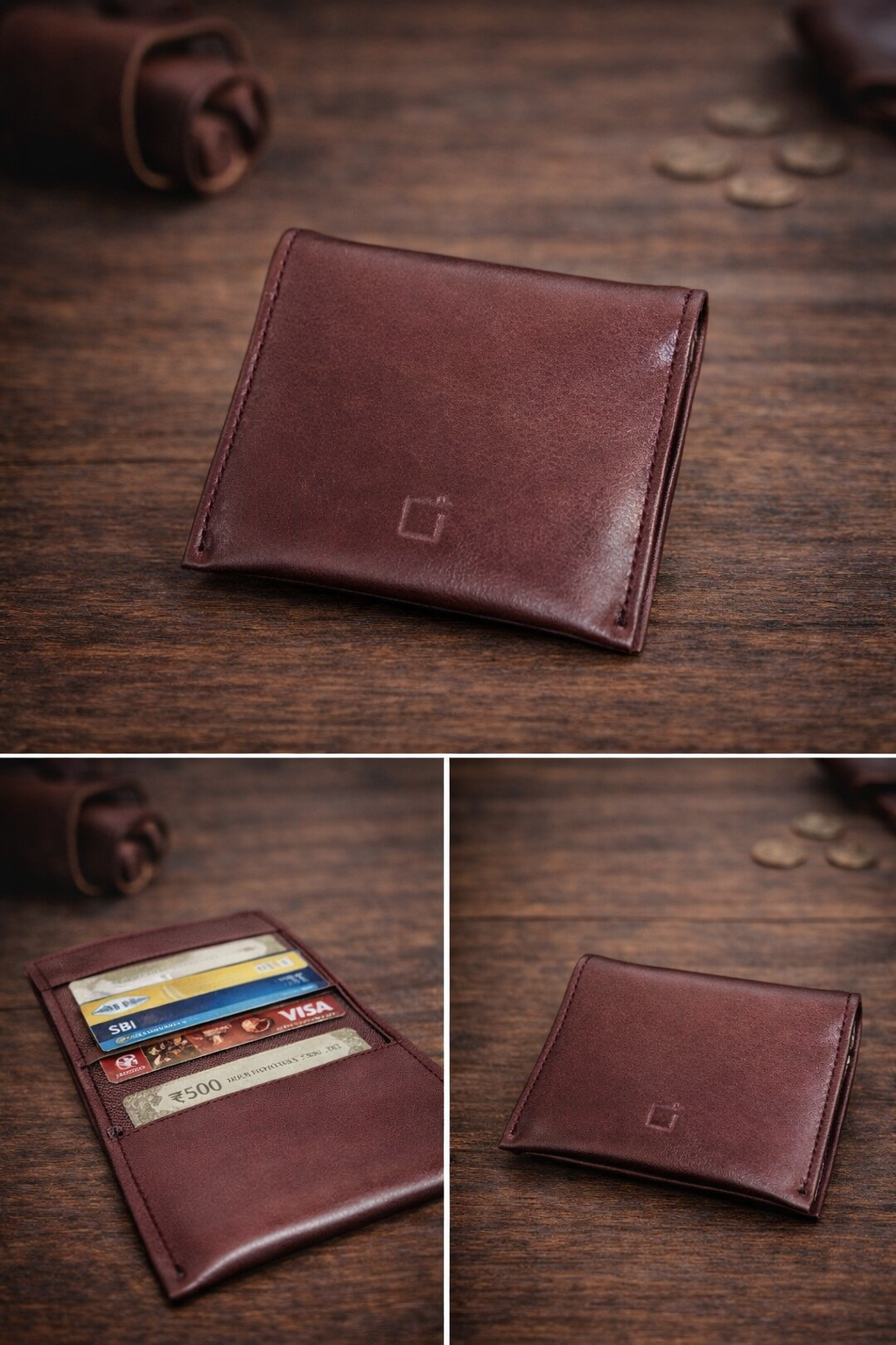 Slim Classic Vegan Leather Card & Cash Wallet
