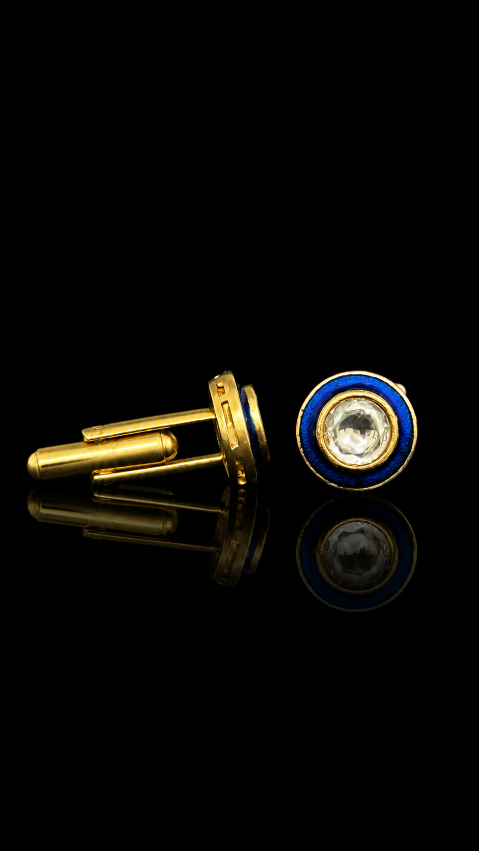 Royal Sapphire Crystal Cufflinks