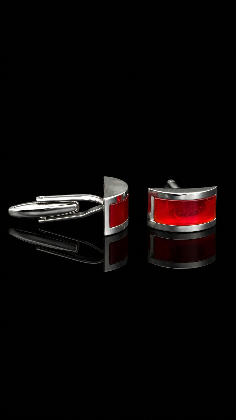 Crimson Arc Cufflinks