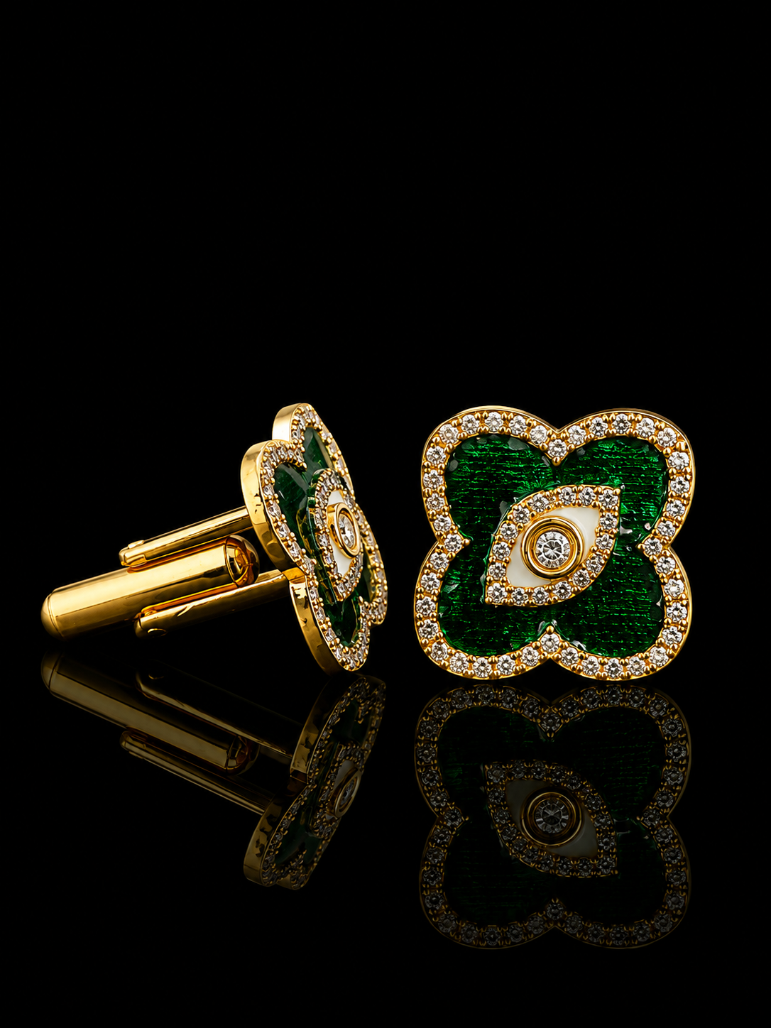 Clover Diamond Cufflinks