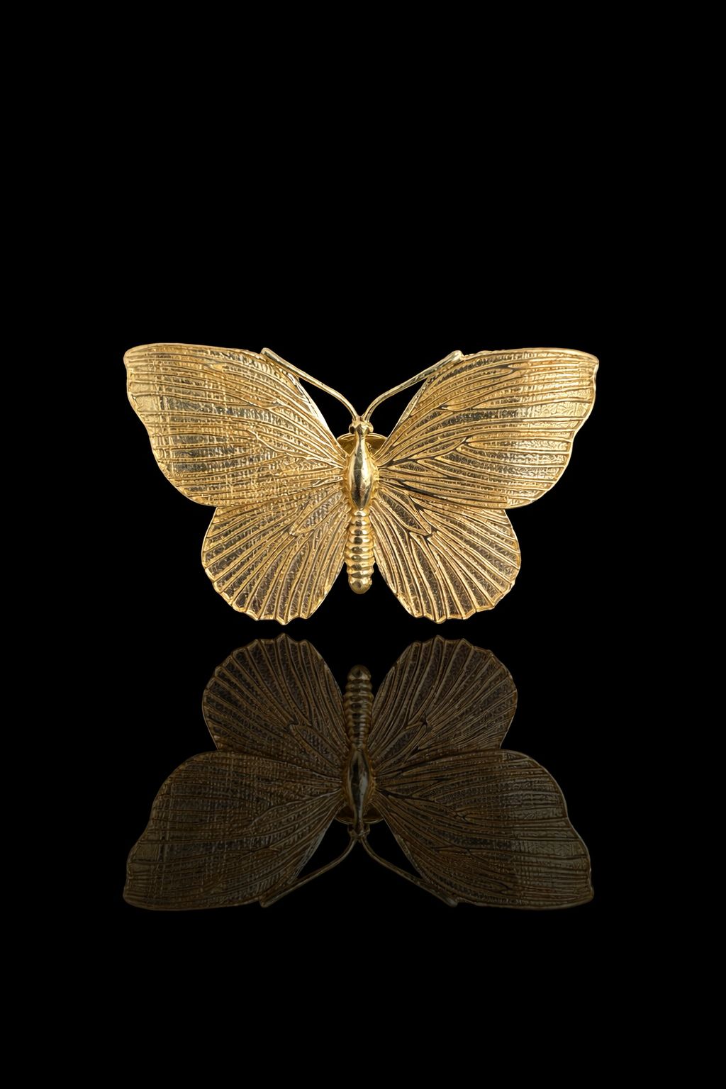 Golden Whisper Butterfly Brooch