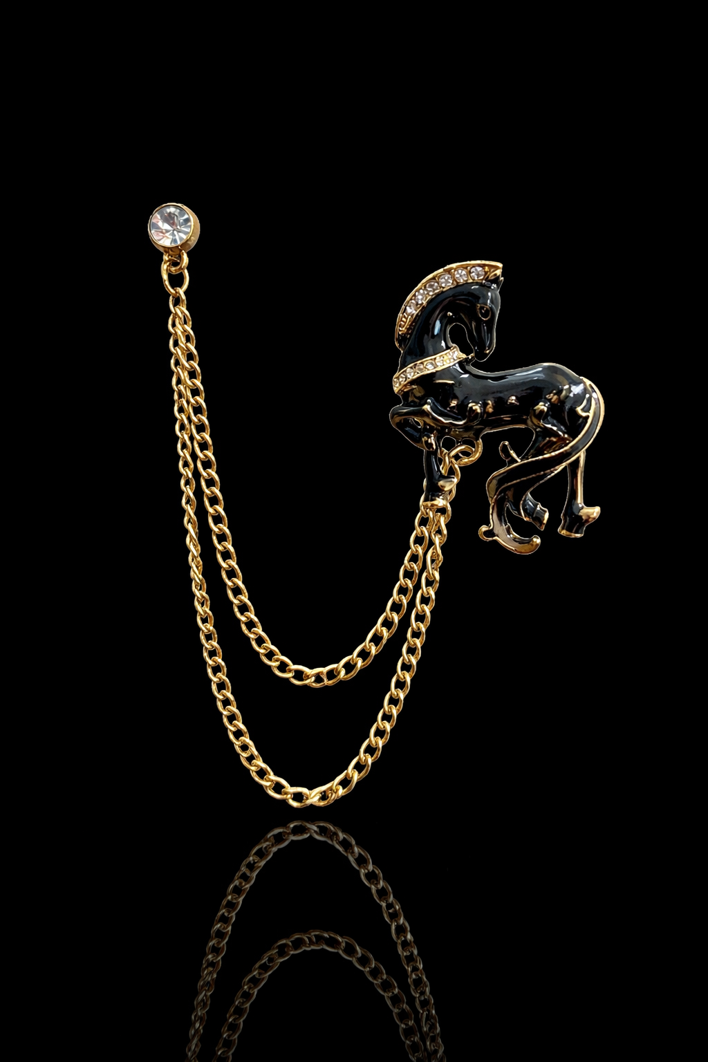 Royal Stallion Chain Brooch