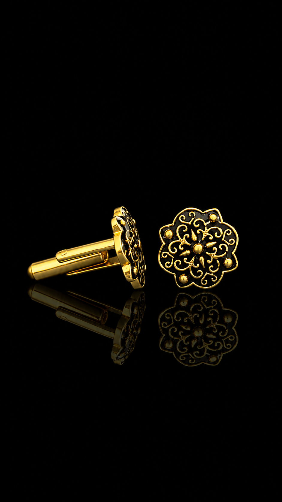 Maharaja Vermilion Rosette Cufflinks