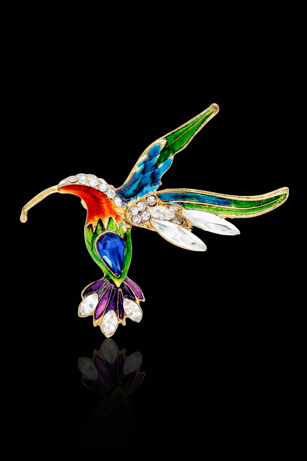 Aurora Hummingbird Brooch