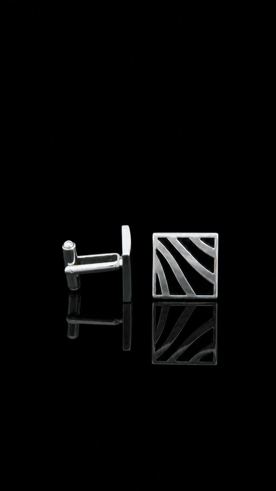 Midnight Wave Square Cufflinks
